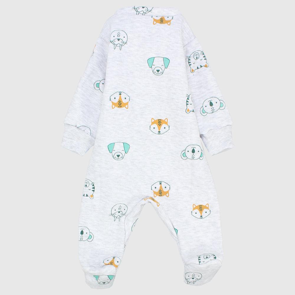 Animal Heads Long-Sleeved Baby Footie - Ourkids - JOKY