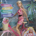 Anlily Cyclist Doll Pink Bicycle Set - Ourkids - Anlily