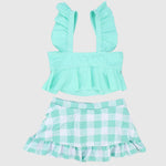 Aqua Checkered Bikini - Ourkids - Danda