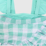 Aqua Checkered Bikini - Ourkids - Danda