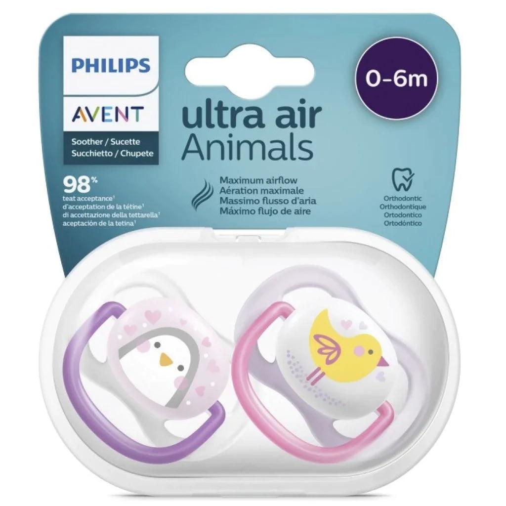 Avent Ultra Air Design Baby Soother (0 - 6m) - Animals - Ourkids - Philips Avent