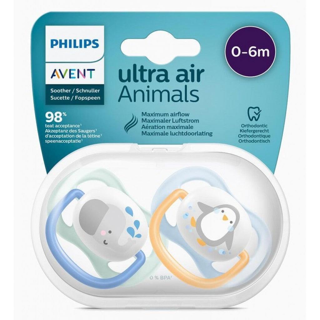 Avent Ultra Air Design Baby Soother (0 - 6months) - Animals - Ourkids - Philips Avent