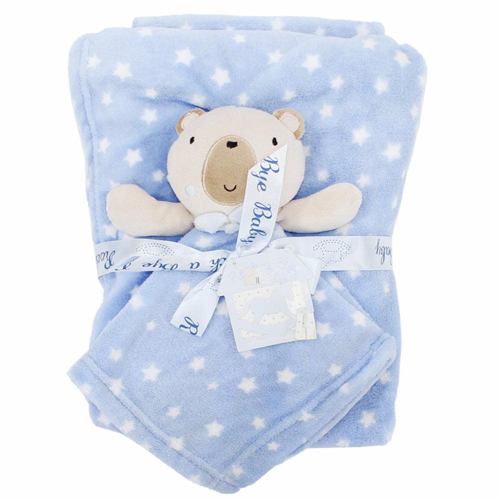 Baby Bear Blue Baby Blanket - Ourkids - Bubble Boom