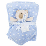 Baby Bear Blue Baby Blanket - Ourkids - Bubble Boom