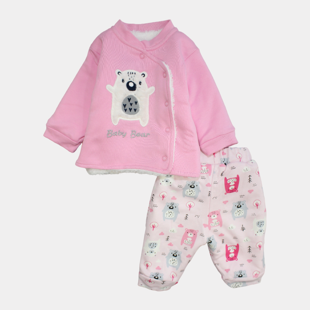 Baby Bear Long-Sleeved Fleeced Pajama - Ourkids - Al Sayad