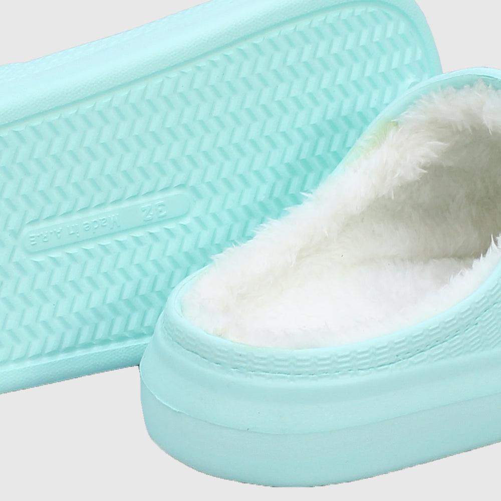 Baby Blue Fur Warm Clogs Slippers - Ourkids - Onda