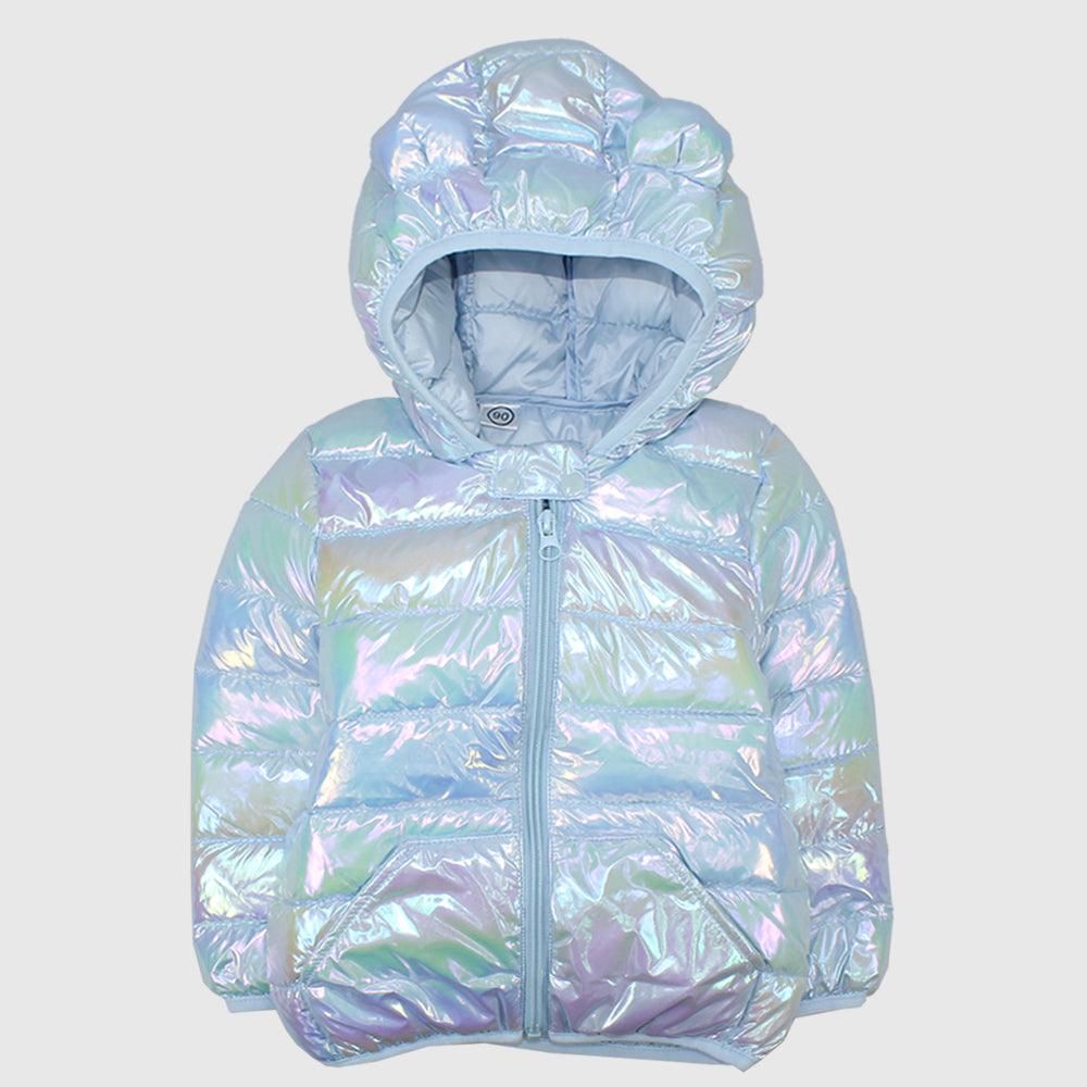 Baby Blue Unisex Long-Sleeved Waterproof Hooded Jacket - Ourkids - Mini Me