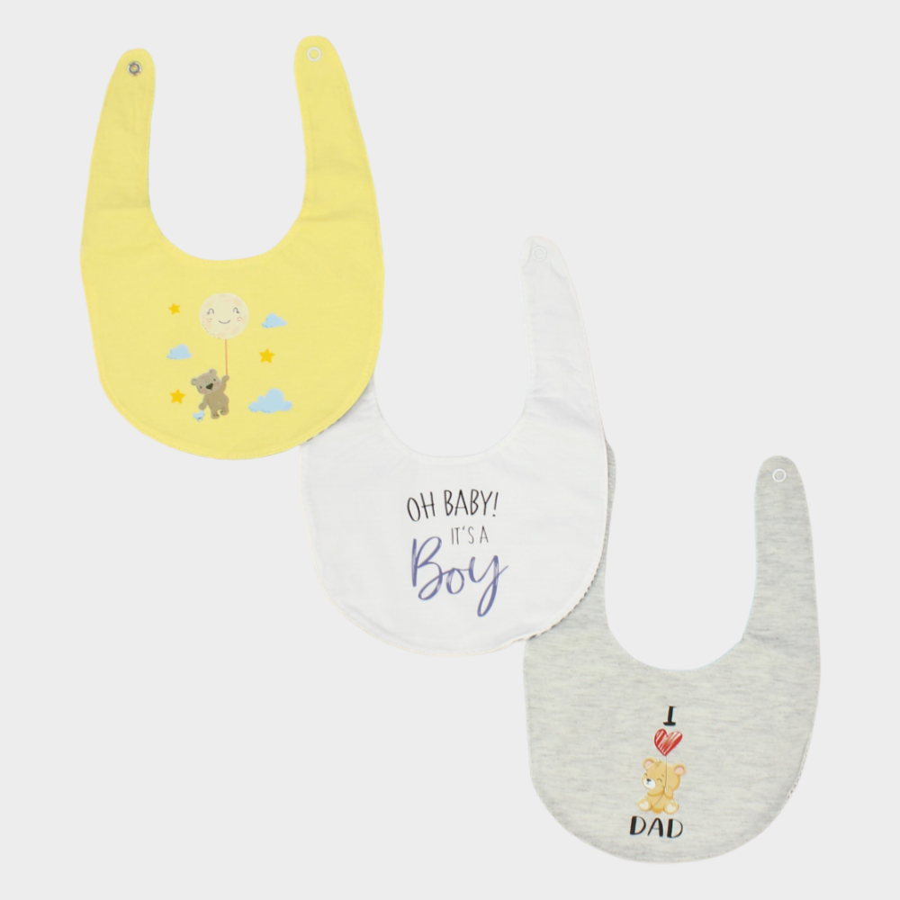 Baby Boys' Bib (Pack Of 3) - Ourkids - Cherries