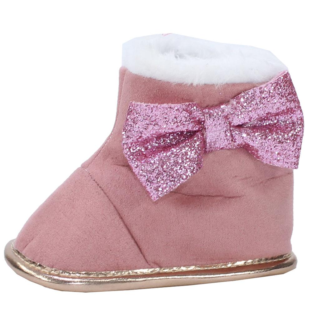 Baby Girls' Shoes (Pink Bow) - Ourkids - LEOMIL