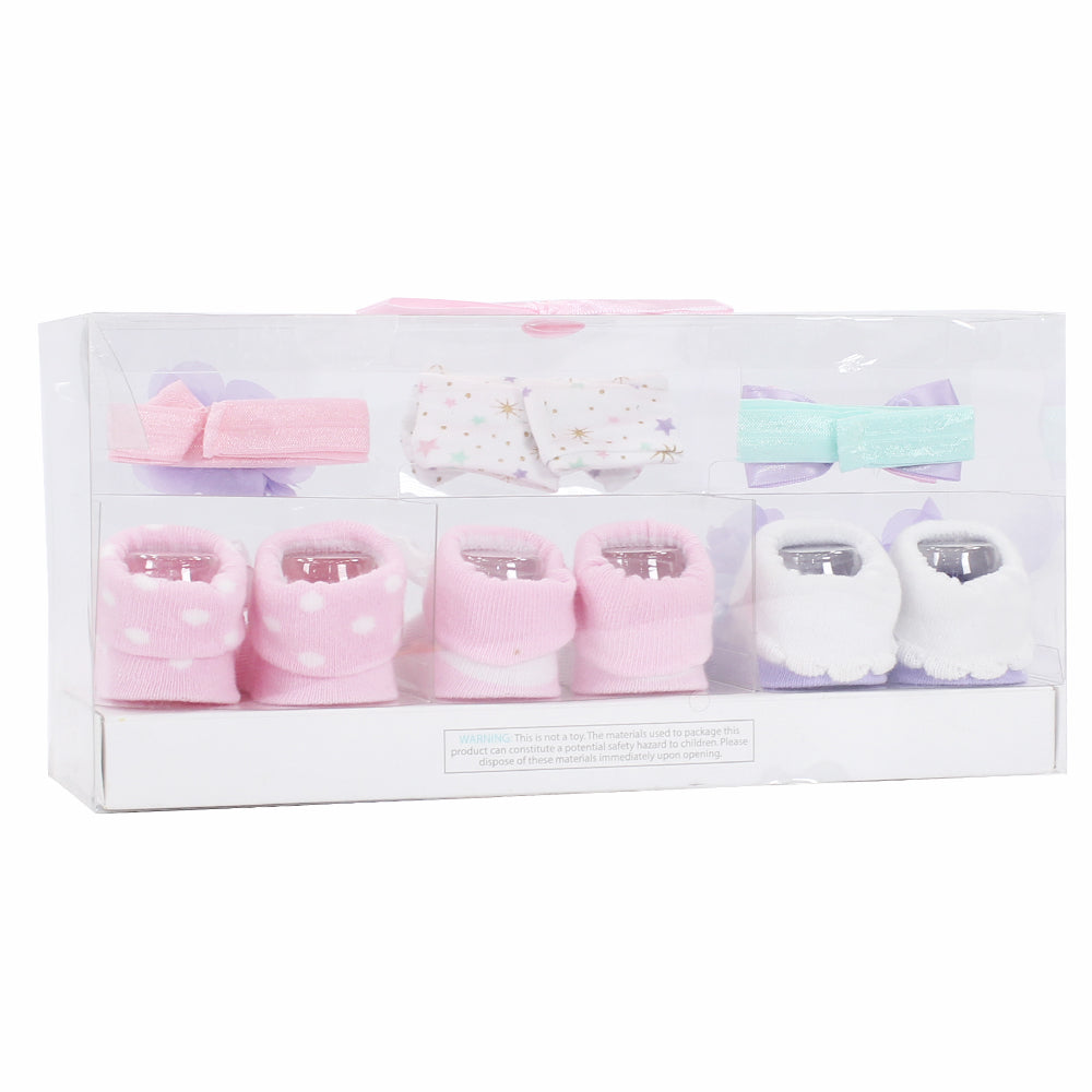 Baby Girls' Socks 0-9 M (Pack Of 3) - Ourkids - Bubble Boom