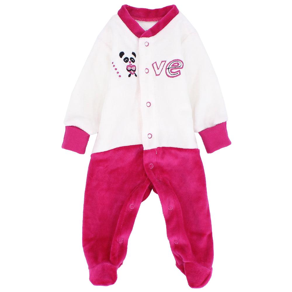 Baby Panda Velvet Baby Footie - Ourkids - JOKY