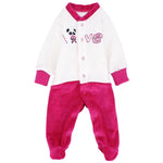 Baby Panda Velvet Baby Footie - Ourkids - JOKY