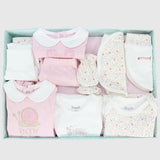 Baby Pink 9-Piece Baby Layette Set - Ourkids - Pompelo