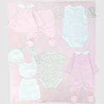 Baby Pink 9-Piece Baby Layette Set - Ourkids - Pompelo