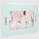 Baby Pink 9-Piece Baby Layette Set - Ourkids - Pompelo