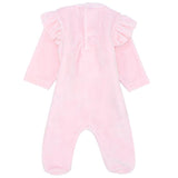 Baby Pink Velvet Baby Footie - Ourkids - Ourkids