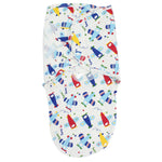 Baby Swaddle (White With Airplanes) - Ourkids - Bella Bambino