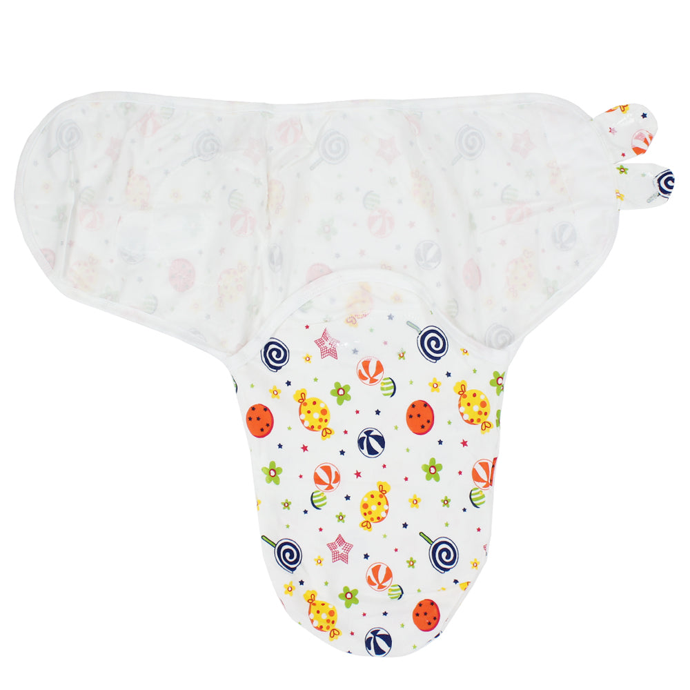 Baby Swaddle (White With Candies) - Ourkids - Bella Bambino