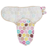 Baby Swaddle (White With Doughnuts) - Ourkids - Bella Bambino