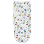 Baby Swaddle (White With Faces) - Ourkids - Bella Bambino