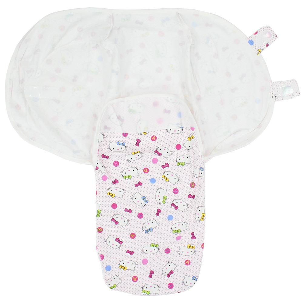 Baby Swaddle (White With Hello Kitty) - Ourkids - Bella Bambino