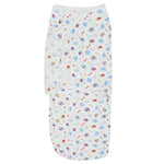 Baby Swaddle (White With Kiddy Designs) - Ourkids - Bella Bambino