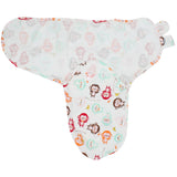 Baby Swaddle (White With Monkeys) - Ourkids - Bella Bambino