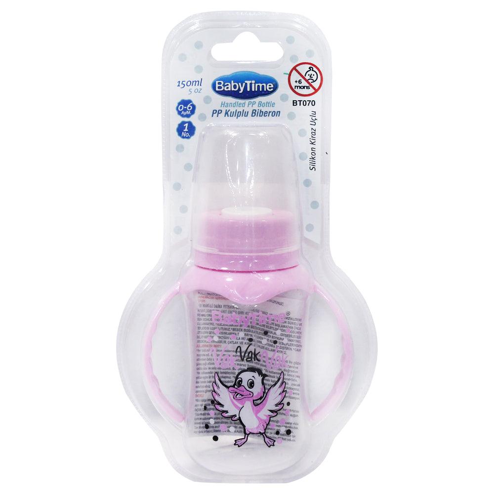 Baby Time Baby Feeding Bottle With Handle 150ml - Ourkids - Baby Time
