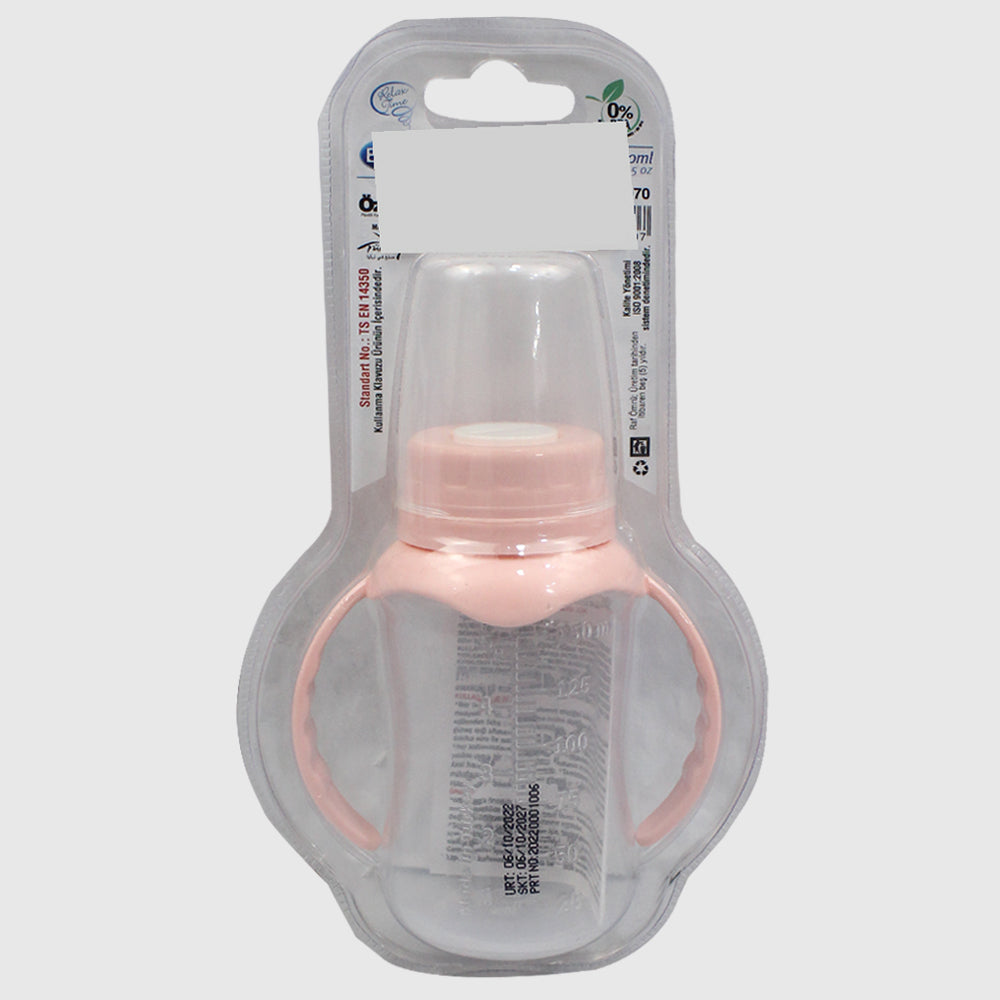 Baby Time Feeding Bottle With Handle 150ml – Salmon