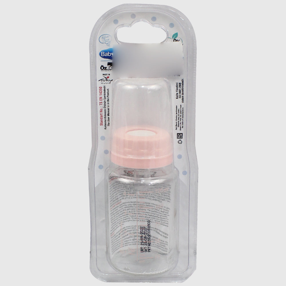 Baby Time Glass Feeding Bottle 250ml – Pink