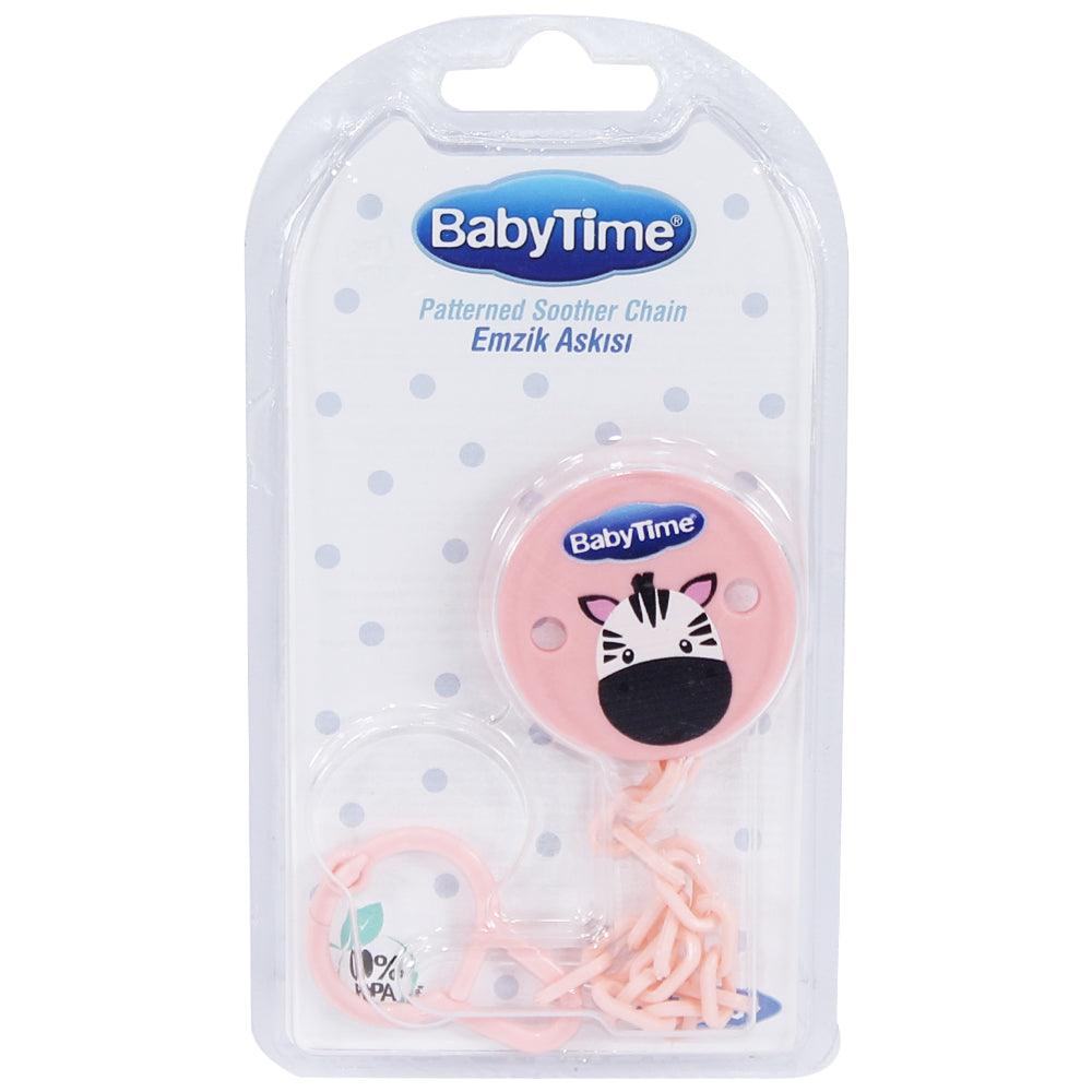 Baby Time Baby Patterned Soother Clips - Ourkids - Baby Time