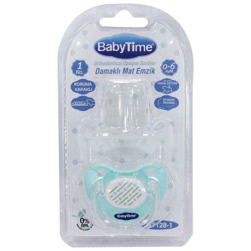 Baby Time Baby Silicone Orthodontic Opaque Soother With Cap No:1 - Ourkids - Baby Time