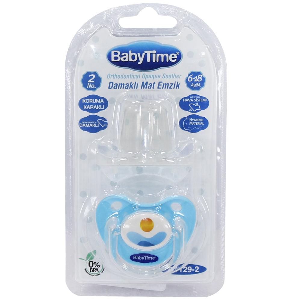 Baby Time Baby Silicone Orthodontic Opaque Soother With Cap No:2 - Ourkids - Baby Time