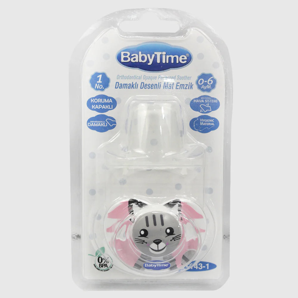 Baby Time Baby Silicone Orthodontic Soother with Cover