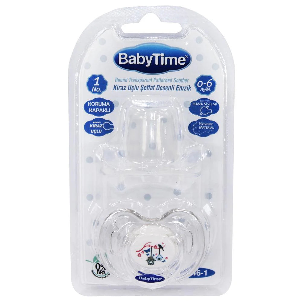 Baby Time Baby Silicone Round Soother With Cap