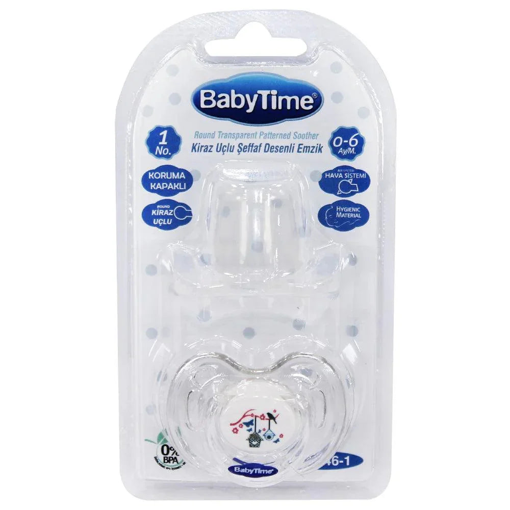 Baby Time Baby Silicone Round Soother With Cap - Baby Essentials