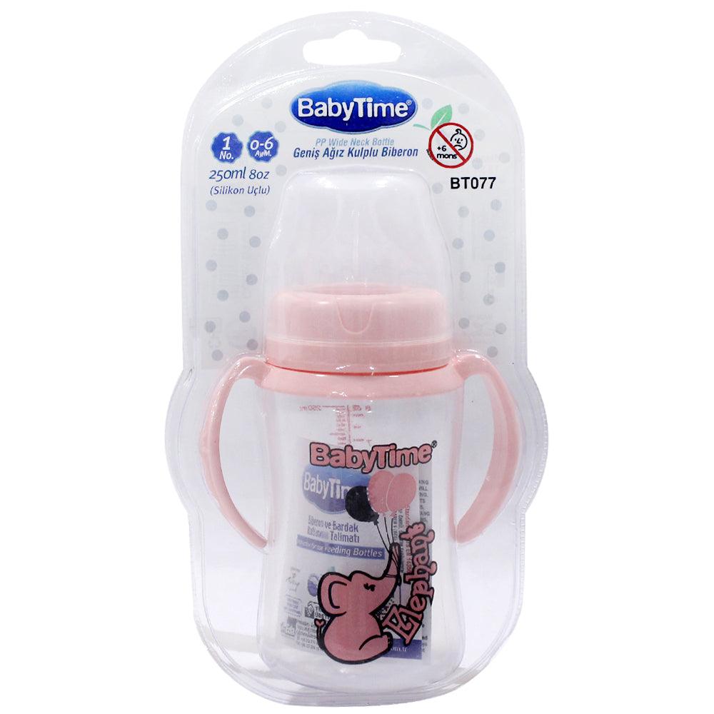 Baby Time Baby Wide Neck Bottle With Handles 250ml - Ourkids - Baby Time