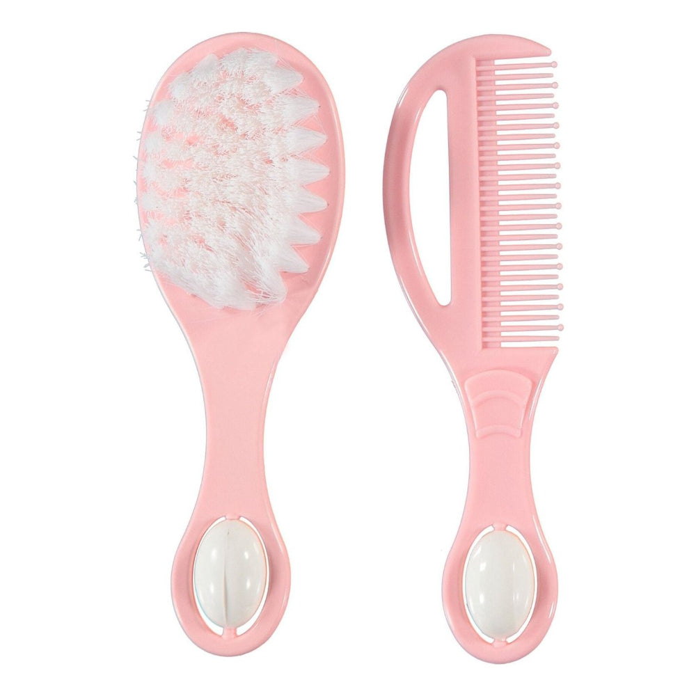 Baby Time Brush and Comb Set - Pink