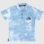 Babyblue Short-Sleeved Polo Shirt - Ourkids - Pompelo