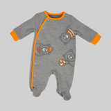 Baller Bear Long-Sleeved Baby Footie - Ourkids - Al Sayad