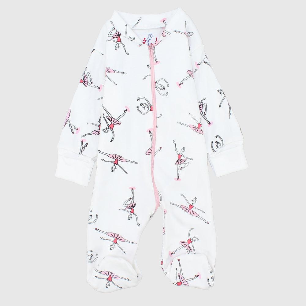 Ballerina Long-Sleeved Baby Footie - Ourkids - JOKY