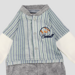 Baseball Long-Sleeved Baby Footie - Ourkids - Pompelo