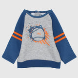 Baseball Long-Sleeved Sweatshirt - Ourkids - Pompelo