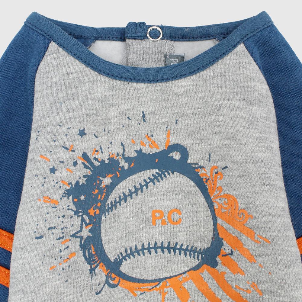 Baseball Long-Sleeved Sweatshirt - Ourkids - Pompelo