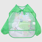 Baseball Playing Dino Long-Sleeved Bib - Ourkids - Bella Bambino