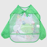 Baseball Playing Dino Long-Sleeved Bib - Ourkids - Bella Bambino