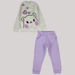 Bear & Hearts Long-Sleeved Fleeced Pajama - Ourkids - Papillion