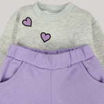 Bear & Hearts Long-Sleeved Fleeced Pajama - Ourkids - Papillion