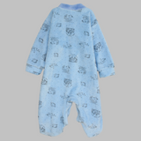 Bear & House Long-Sleeved Baby Footie - Ourkids - Papillion