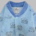 Bear & House Long-Sleeved Baby Footie - Ourkids - Papillion